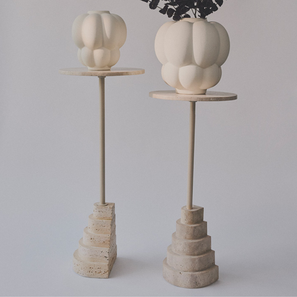 Šoninis staliukas Solum – Light Sand / Travertine